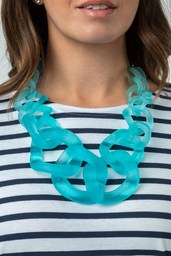 Chunky Mint Acrylic Chain Necklace - Sarah Thomson Accessories
