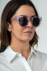 Sarah Thomson x A.Kjærbede S/S22 - Lilly Sunglasses in Lilac Transparent