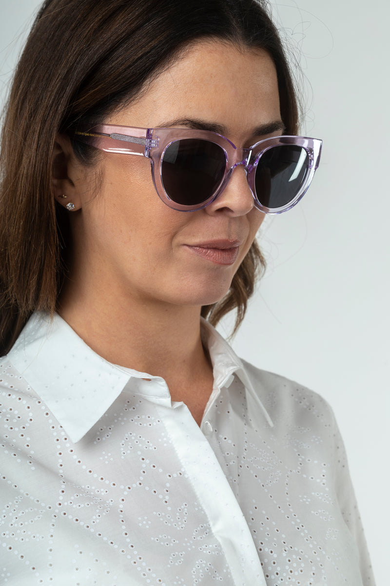 Sarah Thomson x A.Kjærbede S/S22 - Lilly Sunglasses in Lilac Transparent
