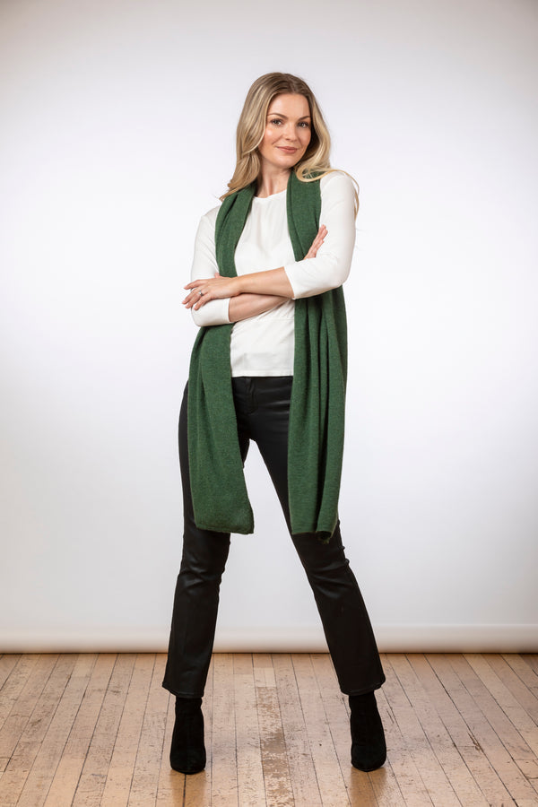 The Big Green Cashmere Scarf | Sartoria Saracena