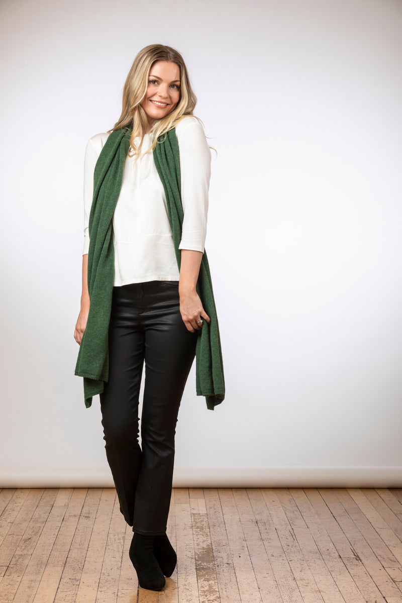 Green Cashmere Scarf | Sartoria Saracena