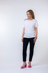 Pinata Linen Short Sleeve Blouse - Belluna S/S22 - Sarah Thomson Melrose