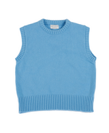 NEW Scottish-Made Geelong Wool Tank Top in Sky Blue | Sarah Thomson Knitwear Media 5 of 5