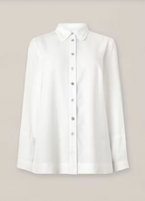 White Curved Collar Shirt | Sahara