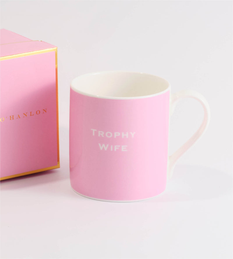 'Trophy Wife' Mug in Pink | Susan O'Hanlon
