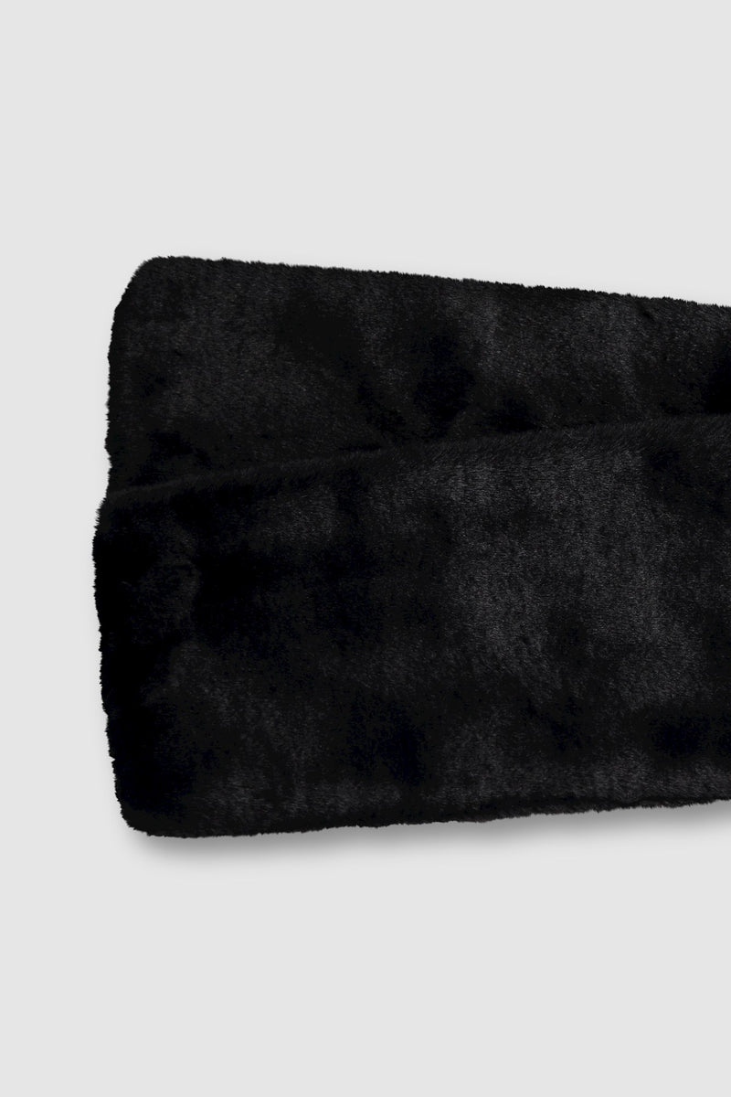 Faux Fur Scarf in Black | Rino & Pelle