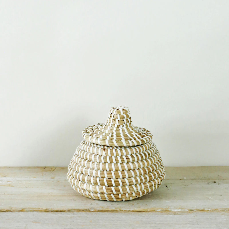 Mini Sukoshi Seagrass Lidded Basket | Also Home