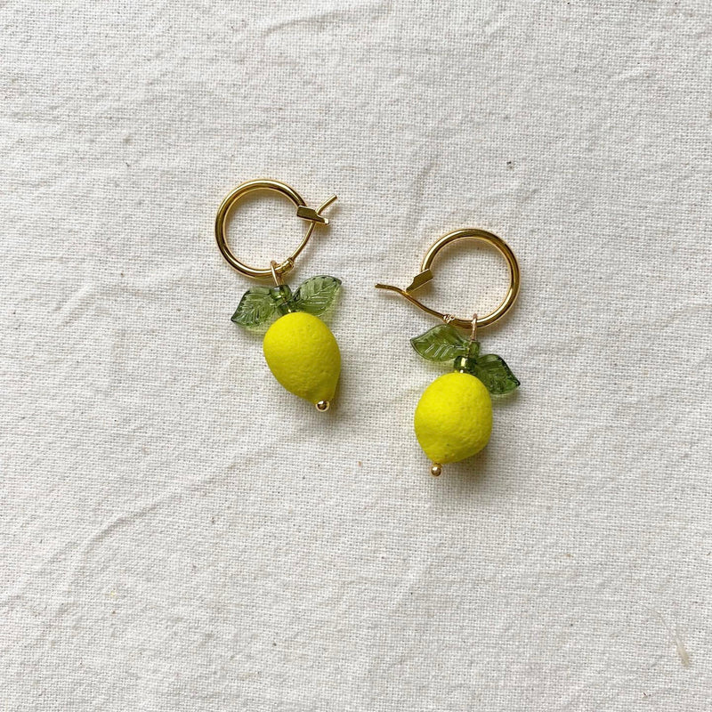Lemon Hoop Earrings | Love Kiki at Sarah Thomson