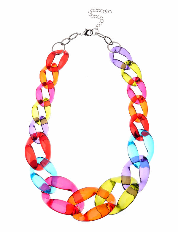 Multi Coloured Acrylic Chain Necklace | Sarah Thomson