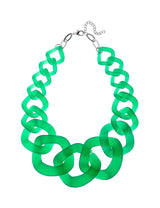 Chunky Green Acrylic Chain Necklace - Sarah Thomson Accessories