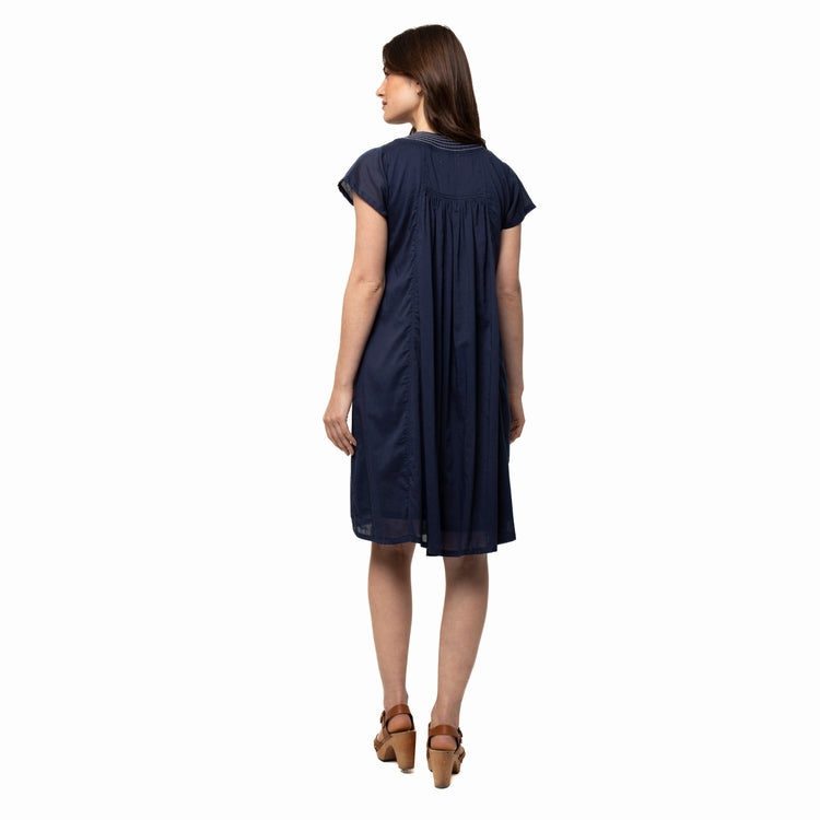 Navy V-Neck Dress | Zen Ethic at Sarah Thomson Melrose | Short dresses for summer