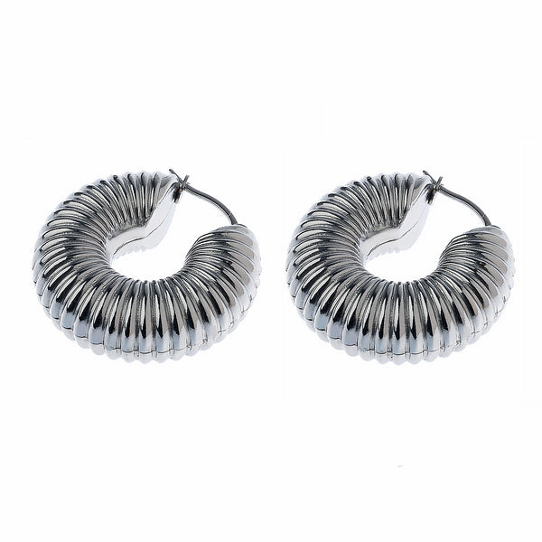 Chunky Ripple Hoop Earrings | Sarah Thomson